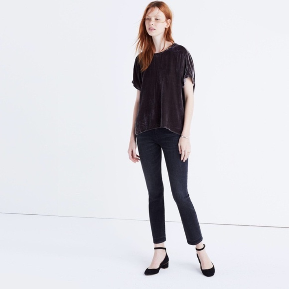 Madewell Velvet Bow-Back Top - Picture 2 of 7